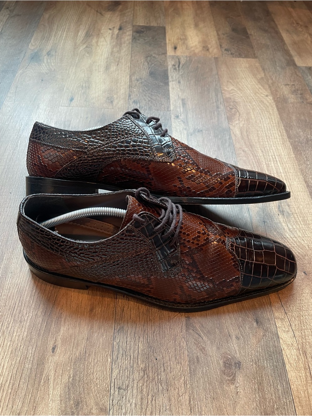 Stacy Adams Genuine Snake Skin Leather  Shoes
